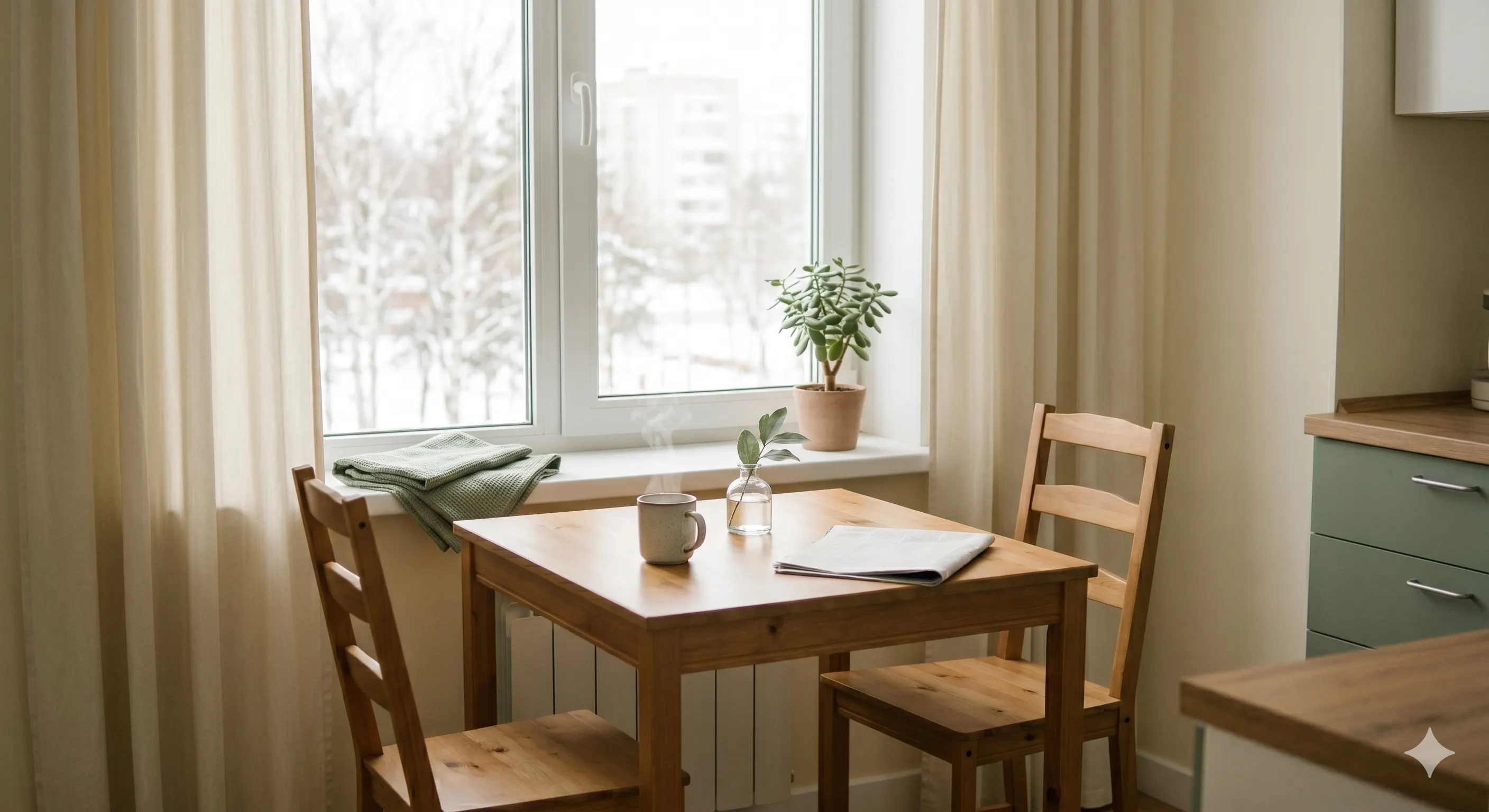 Уютная кухня в квартире